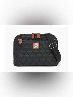 Brighton Koko Organizer Crossbody Bag in Black Quilted